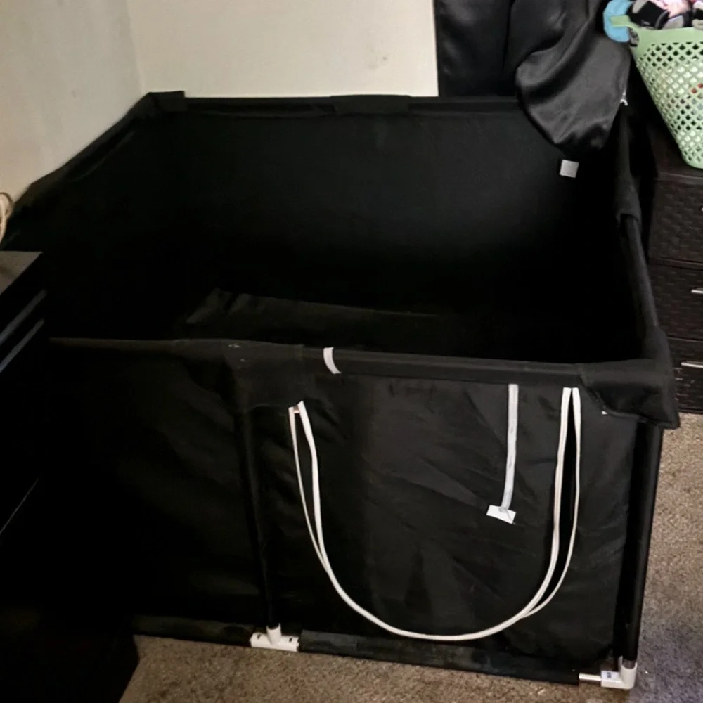 Black Collapsible Storage Bin